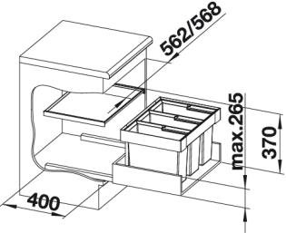 Система сортировки мусора Blanco Flexon II XL 60/3  521472